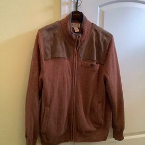 Duluth Tading Co. 100% Shetland Wool Polyester Lined Zip Up Sweater Jacket